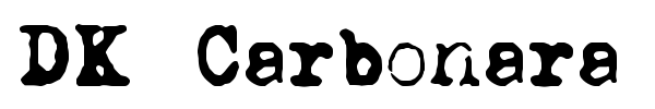 DK Carbonara font preview